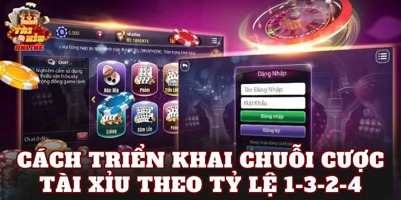 Cách triển khai chuỗi cược tài xỉu theo tỷ lệ 1-3-2-4